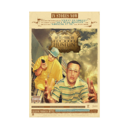 Jay Tee & Young Dru - Out Here Hustlin' Official 24 x 36 Inch Matte Vertical Posters