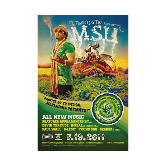 Baby Bash & Jay Tee - M.S.U. 24 x 36 Inch Matte Vertical Posters