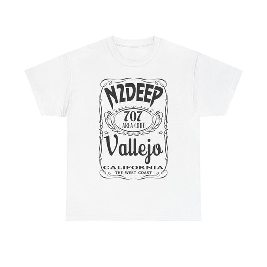 N2DEEP - Vallejo California 707 Area Code West Coast Vintage Label T-Shirt