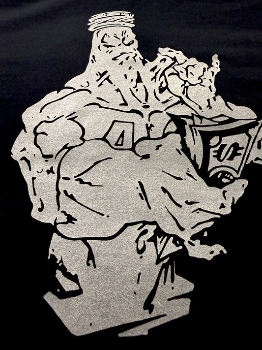 40 Ounce Records Black & Metallic Silver T-Shirt