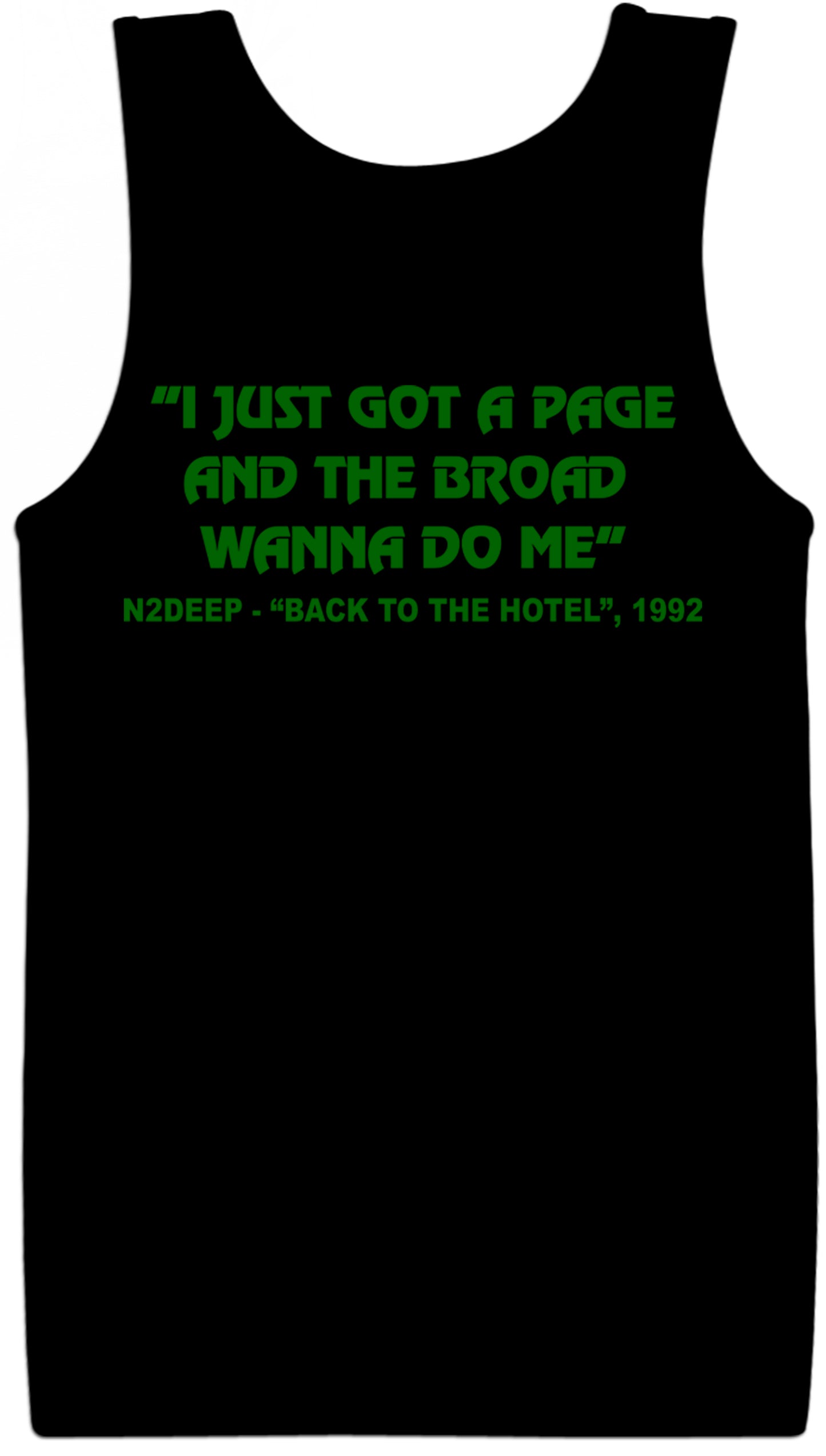 N2DEEP Black Tank Top Front & Back Print (Multiple Designs Available)