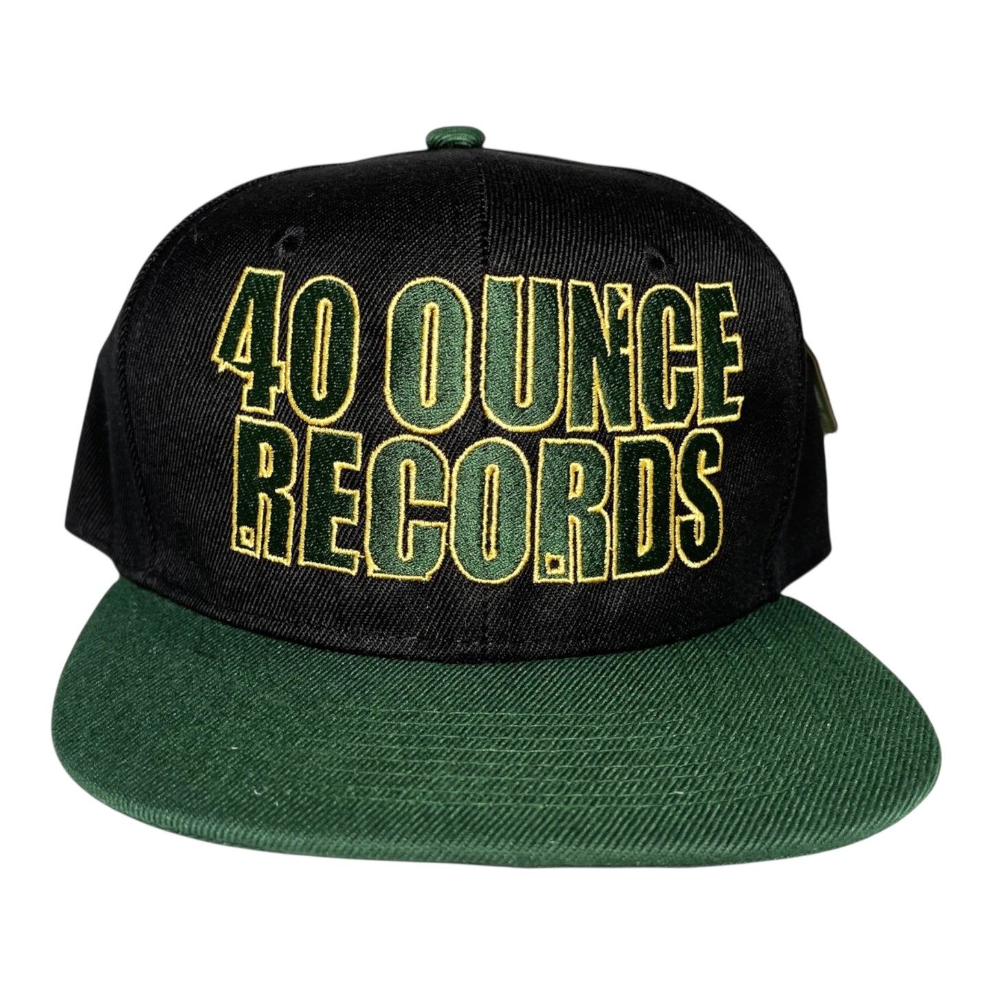 40 Ounce Records Black, Green & Gold Snapback Hat