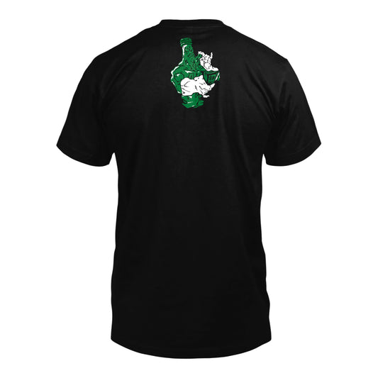 40 Ounce Records Black, Green& White T-Shirt