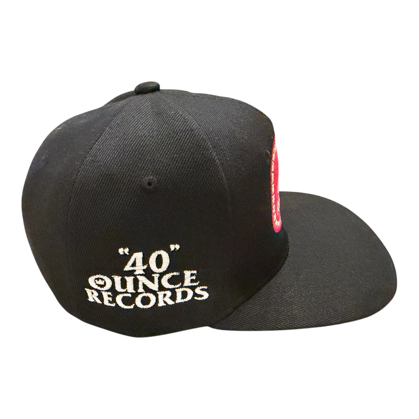 40 Ounce Records Black, Red & White Snapback Hat