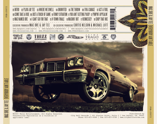 Mac Dre & Jay Tee - Everybody Ain't Able CD