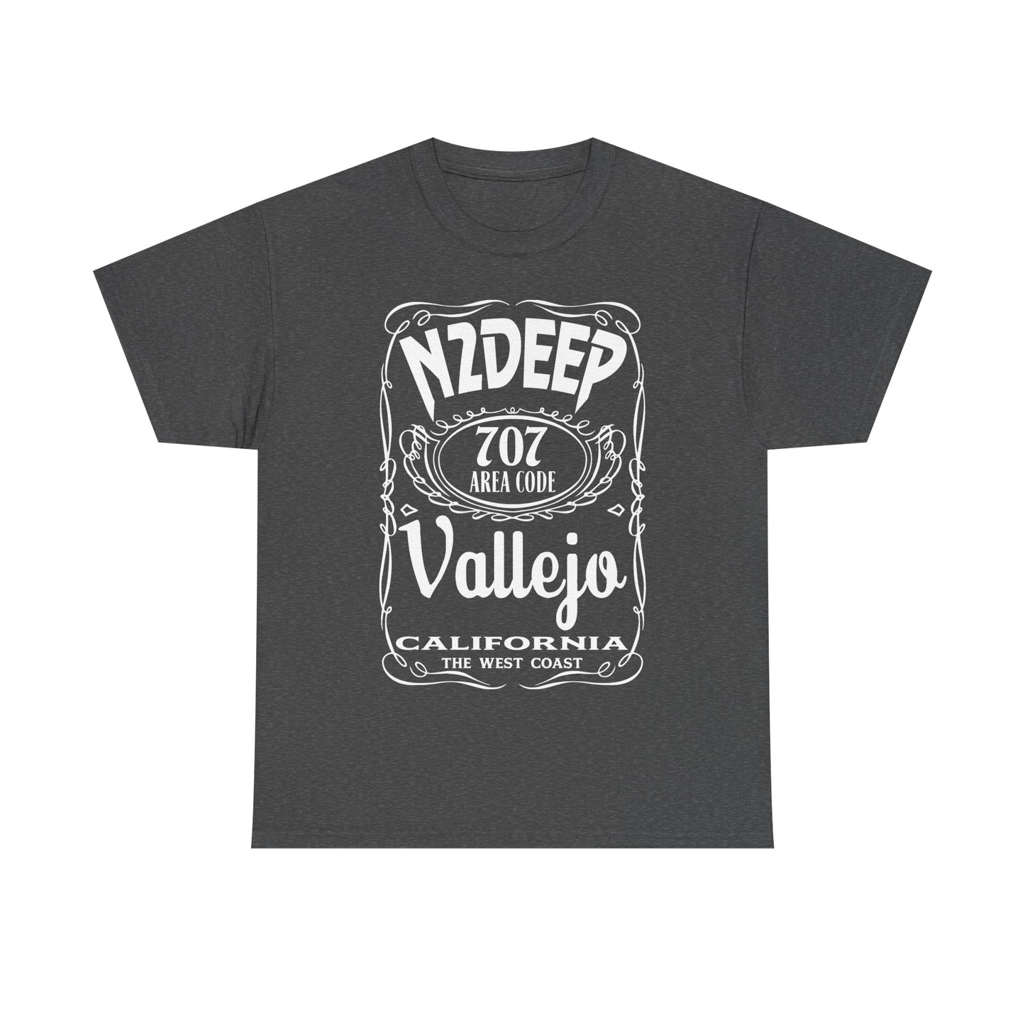 N2DEEP - Vallejo California 707 Area Code West Coast Vintage Label T-Shirt