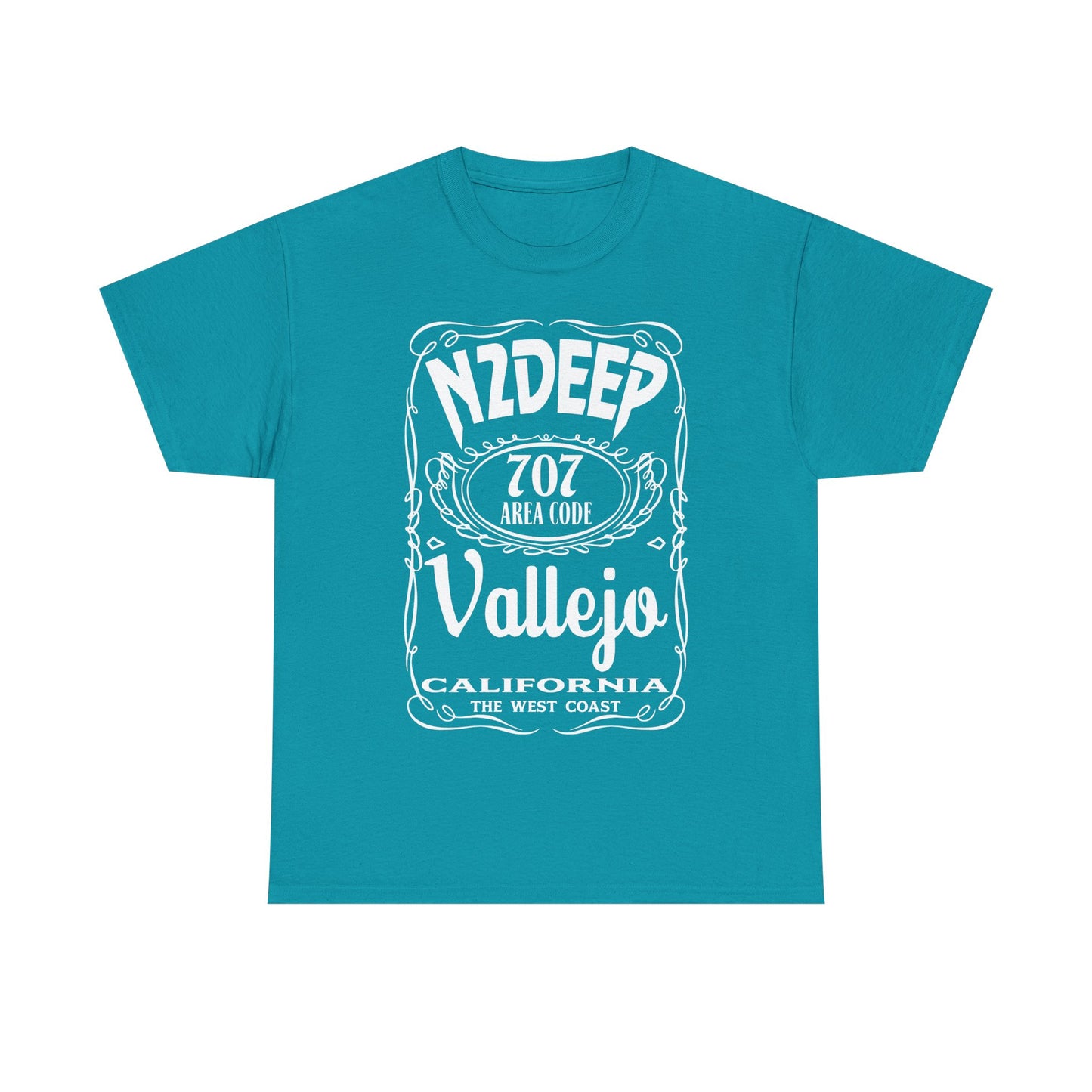 N2DEEP - Vallejo California 707 Area Code West Coast Vintage Label T-Shirt