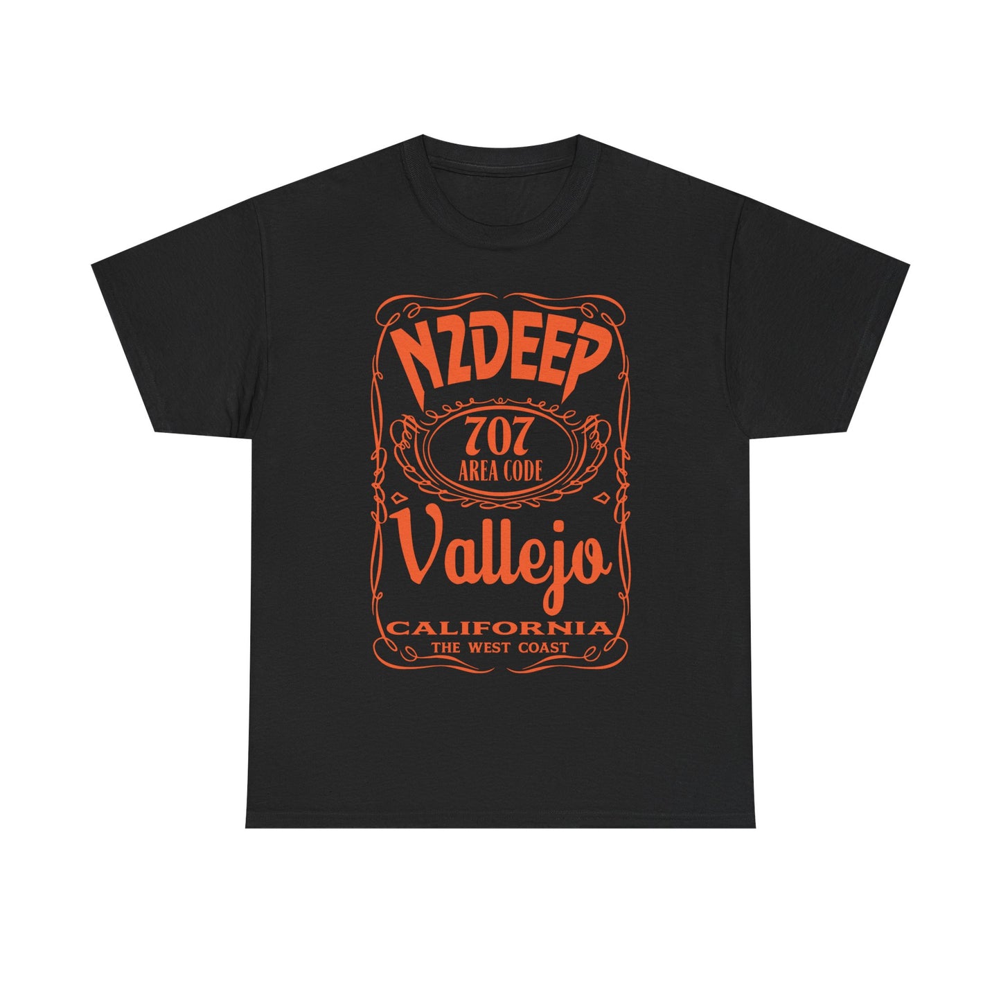 N2DEEP - Vallejo California 707 Area Code West Coast Vintage Label T-Shirt