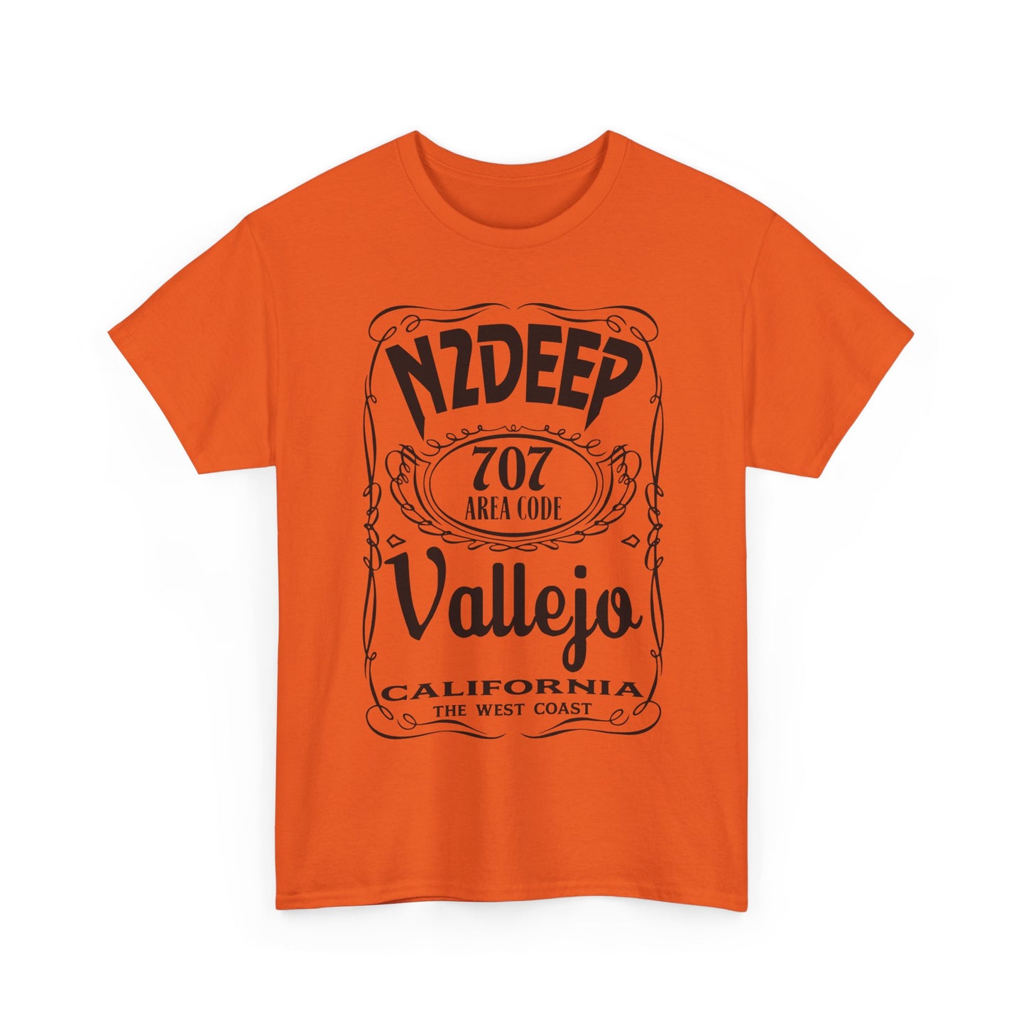 N2DEEP - Vallejo California 707 Area Code West Coast Vintage Label T-Shirt