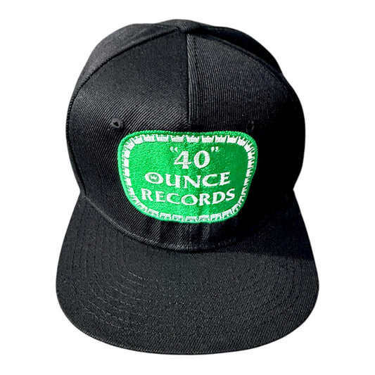 40 Ounce Records Black, Green & White Snapback Hat