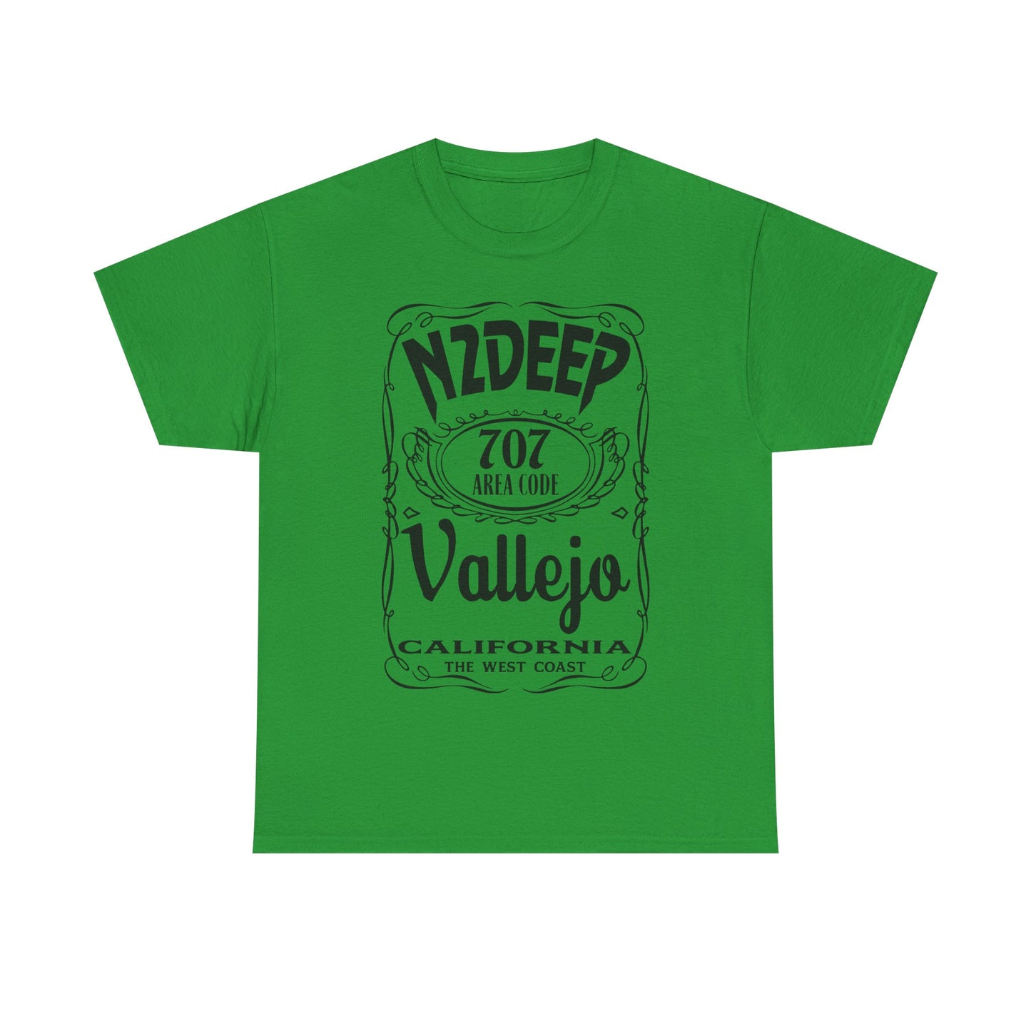 N2DEEP - Vallejo California 707 Area Code West Coast Vintage Label T-Shirt