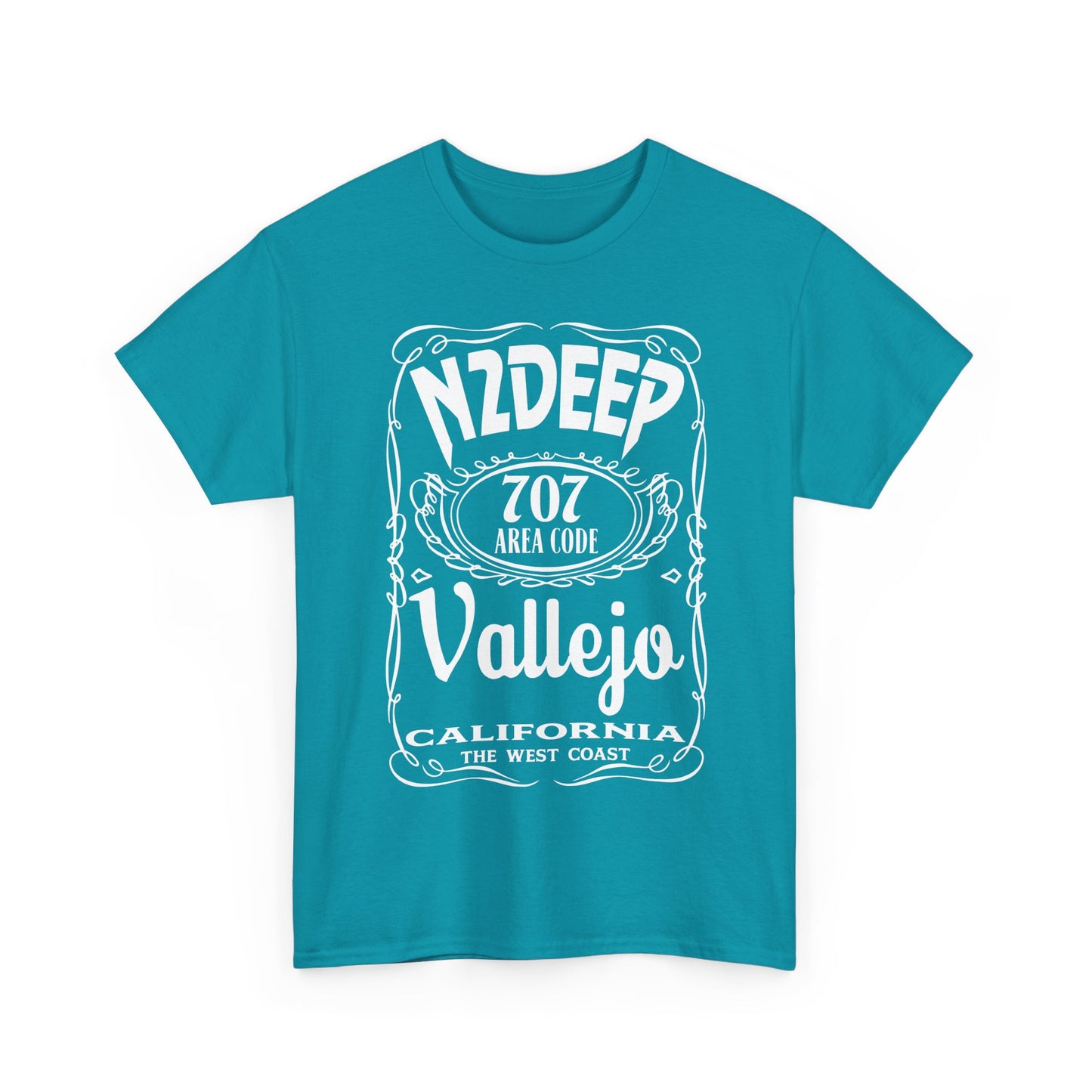N2DEEP - Vallejo California 707 Area Code West Coast Vintage Label T-Shirt