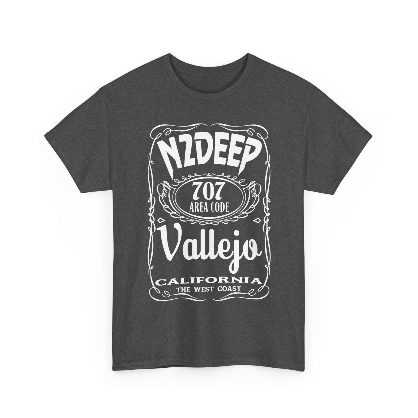 N2DEEP - Vallejo California 707 Area Code West Coast Vintage Label T-Shirt