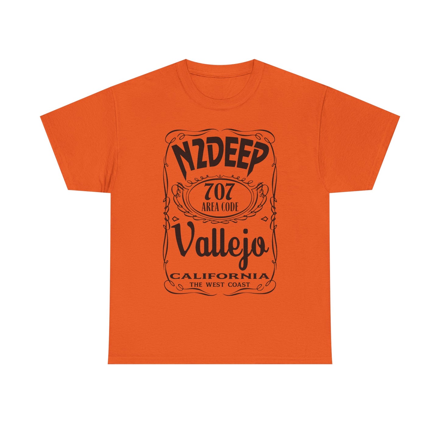 N2DEEP - Vallejo California 707 Area Code West Coast Vintage Label T-Shirt