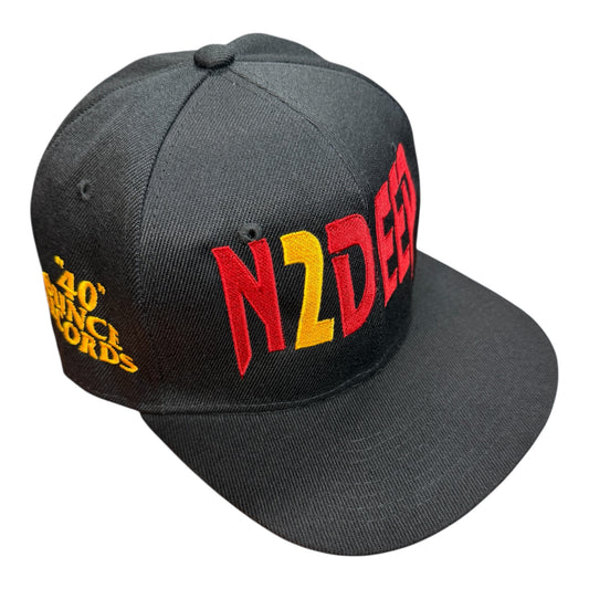 N2DEEP Black, Red & Gold Snapback Hat