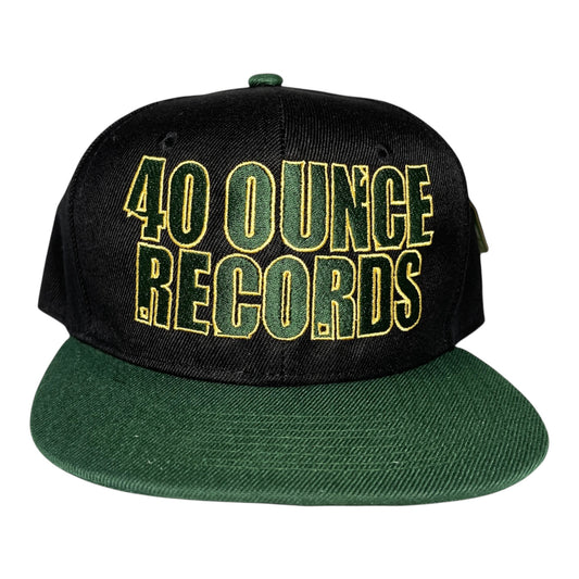 40 Ounce Records Black, Green & Gold Snapback Hat