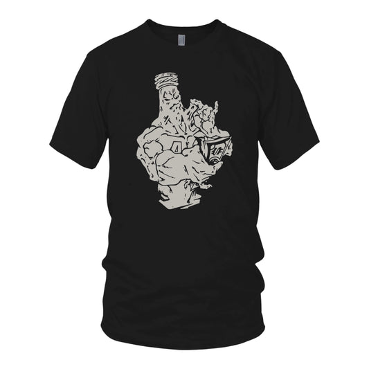 40 Ounce Records Black & Metallic Silver T-Shirt